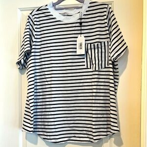 Universal Standard - Breton stripe garçon tee - size 14-16